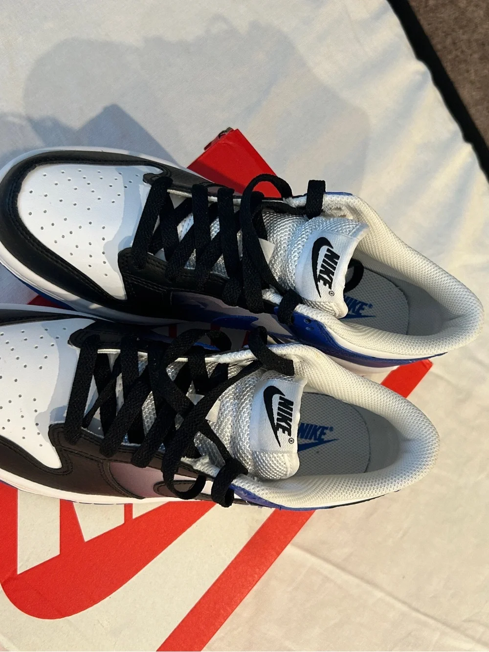 Nike Men's Low-Top Sneakers - White, Black & Blue